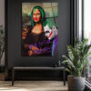 Mona Lisa ve Joker Temalı Asi Ruh Pop Art Cam Tablo Duvar Dekoru Mona Lisa ve Joker Temalı Asi Ruh Pop Art Cam Tablo
