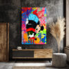 Lüks Markalı Sevimli Fare Pop Art Cam Tablo Duvar Dekoru Lüks Markalı Sevimli Fare Pop Art Cam Tablo