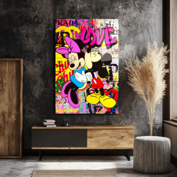 Aşk Dolu  Pop Art Cam Tablo - Glazella