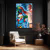 Zenginlik ve Başarı Temalı Pop Art Cam Tablo Duvar Dekoru Zenginlik ve Başarı Temalı Pop Art Cam Tablo