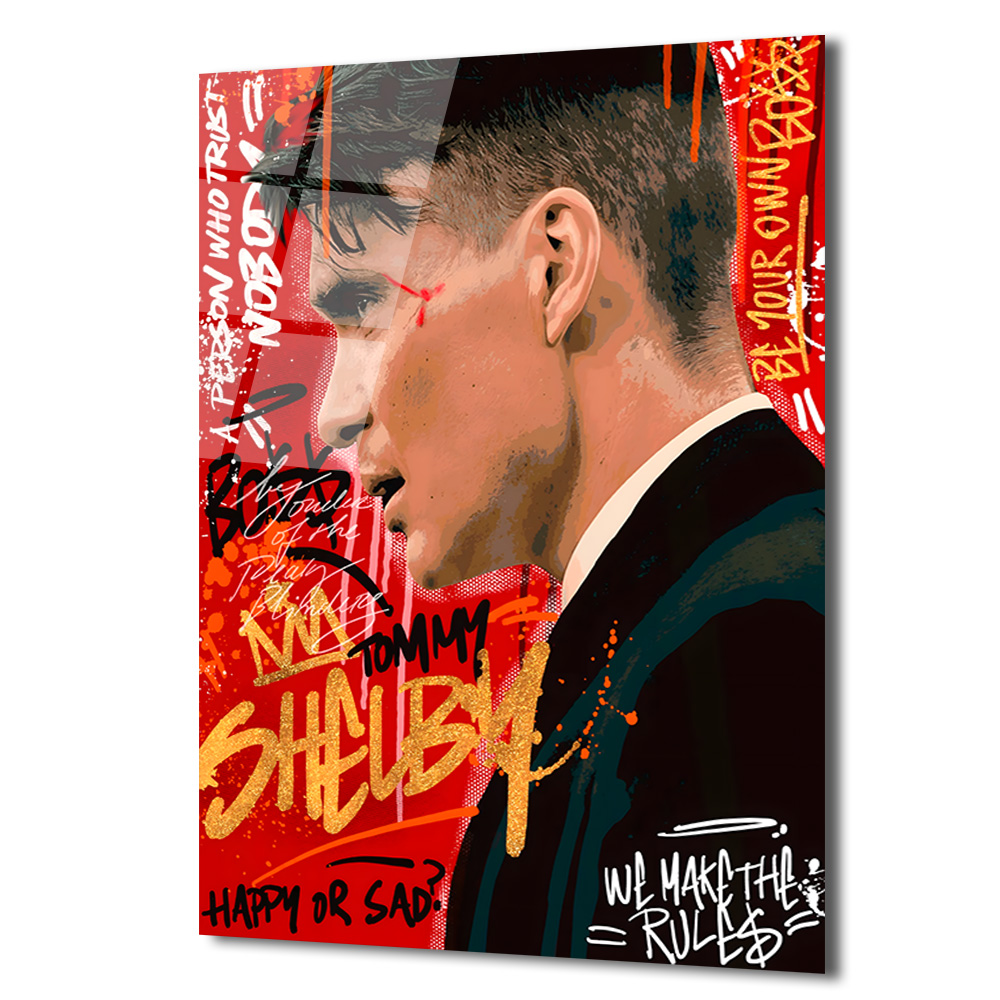 Tommy Shelby Gücü: Peaky Blinders Temalı Modern Cam Tablo Duvar Dekoru Tommy Shelby Gücü: Peaky Blinders Temalı Modern Cam Tablo