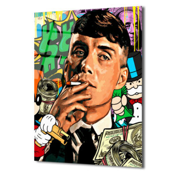 Hustle Ruhu: Street Art Para Temalı Modern Cam Tablo