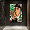 Hustle Ruhu: Street Art Para Temalı Modern Cam Tablo Duvar Dekoru Hustle Ruhu: Street Art Para Temalı Modern Cam Tablo