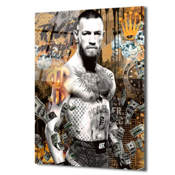 Conor McGregor Zenginlik ve Zafer Cam Tablo - Modern Duvar Sanatı