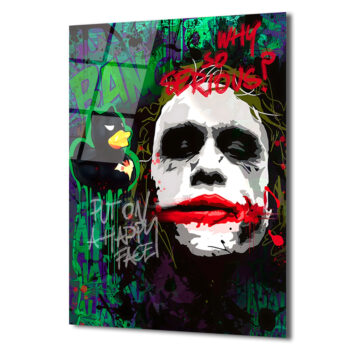Joker  Graffiti Cam Tablo - Modern Sanat Duvar Dekoru