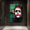 Joker Graffiti Cam Tablo - Modern Sanat Duvar Dekoru Duvar Dekoru Joker Graffiti Cam Tablo - Modern Sanat Duvar Dekoru