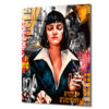 Mia Wallace Pop Art Temalı Premium Cam Tablo Duvar Dekoru Mia Wallace Pop Art Temalı Premium Cam Tablo