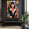 Mia Wallace Pop Art Temalı Premium Cam Tablo Duvar Dekoru Mia Wallace Pop Art Temalı Premium Cam Tablo