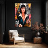 Mia Wallace Pop Art Temalı Premium Cam Tablo Duvar Dekoru Mia Wallace Pop Art Temalı Premium Cam Tablo
