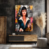 Mia Wallace Pop Art Temalı Premium Cam Tablo Duvar Dekoru Mia Wallace Pop Art Temalı Premium Cam Tablo