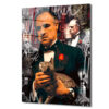 Vito Corleone Temalı Sanatsal Cam Tablo - Güç ve Karizma Duvar Dekoru Duvar Dekoru Vito Corleone Temalı Sanatsal Cam Tablo - Güç ve Karizma Duvar Dekoru
