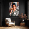 Scarface Tony Montana Efsanesi Modern Cam Tablo Duvar Dekoru Scarface Tony Montana Efsanesi Modern Cam Tablo