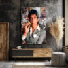 Scarface Tony Montana Efsanesi Modern Cam Tablo Duvar Dekoru Scarface Tony Montana Efsanesi Modern Cam Tablo