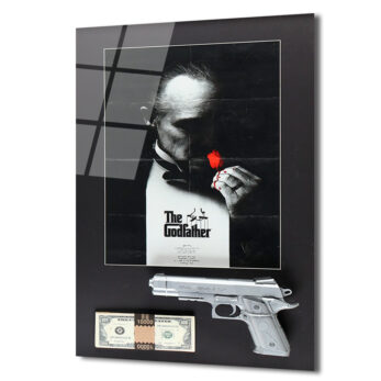 The Godfather Efsanesi: Film Temalı Temperli Cam Tablo