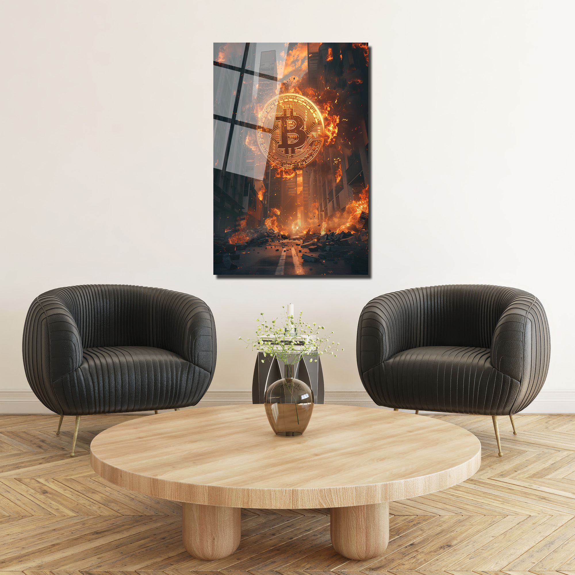 Bitcoin Yükselişi: Dijital Çağın Güçlü Cam Tablosu Duvar Dekoru Bitcoin Yükselişi: Dijital Çağın Güçlü Cam Tablosu