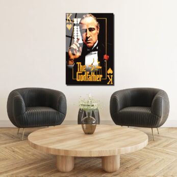 The Godfather Vito Corleone Temalı Cam Tablo - Efsanevi Portre - Glazella The Godfather Vito Corleone Temalı Cam Tablo - Efsanevi Portre - Glazella