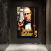 The Godfather Vito Corleone Temalı Cam Tablo - Efsanevi Portre Duvar Dekoru The Godfather Vito Corleone Temalı Cam Tablo - Efsanevi Portre
