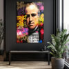 The Godfather Efsanevi Graffiti Portre Cam Tablo Duvar Dekoru The Godfather Efsanevi Graffiti Portre Cam Tablo