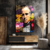 The Godfather Efsanevi Graffiti Portre Cam Tablo Duvar Dekoru The Godfather Efsanevi Graffiti Portre Cam Tablo