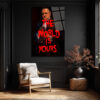 Baba Figürlü 'The World Is Yours' Sanatsal Cam Tablo Duvar Dekoru Baba Figürlü 'The World Is Yours' Sanatsal Cam Tablo