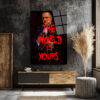 Baba Figürlü 'The World Is Yours' Sanatsal Cam Tablo Duvar Dekoru Baba Figürlü 'The World Is Yours' Sanatsal Cam Tablo