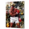 Muhammed Ali Kral Temalı Lüks Cam Tablo - Float Like a Butterfly Duvar Dekoru Muhammed Ali Kral Temalı Lüks Cam Tablo - Float Like a Butterfly
