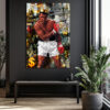 Muhammed Ali Kral Temalı Lüks Cam Tablo - Float Like a Butterfly Duvar Dekoru Muhammed Ali Kral Temalı Lüks Cam Tablo - Float Like a Butterfly