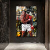 Muhammed Ali Kral Temalı Lüks Cam Tablo - Float Like a Butterfly Duvar Dekoru Muhammed Ali Kral Temalı Lüks Cam Tablo - Float Like a Butterfly
