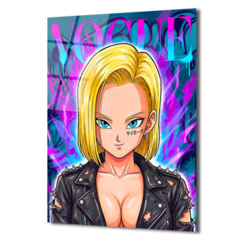 Android 18  Graffiti Cam Tablo: Asi Ruhun Modern Sanatla Buluşması