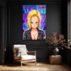 Android 18 Graffiti Cam Tablo: Asi Ruhun Modern Sanatla Buluşması Duvar Dekoru Android 18 Graffiti Cam Tablo: Asi Ruhun Modern Sanatla Buluşması