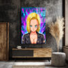 Android 18 Graffiti Cam Tablo: Asi Ruhun Modern Sanatla Buluşması Duvar Dekoru Android 18 Graffiti Cam Tablo: Asi Ruhun Modern Sanatla Buluşması