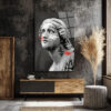 Asi Ruhlu Klasik Heykel Graffiti Sanat Cam Tablo Duvar Dekoru Asi Ruhlu Klasik Heykel Graffiti Sanat Cam Tablo