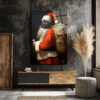Asi Noel Baba Cam Tablo: Modern Sanatın Cesur Yorumu Duvar Dekoru Asi Noel Baba Cam Tablo: Modern Sanatın Cesur Yorumu
