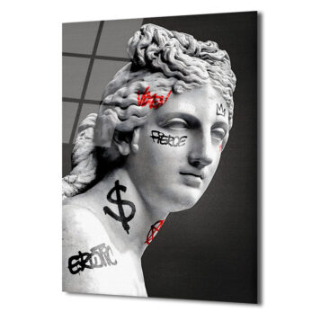 Asi Venüs Graffiti Sanat Cam Tablo