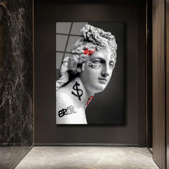 Asi Venüs Graffiti Sanat Cam Tablo - Glazella Asi Venüs Graffiti Sanat Cam Tablo - Glazella