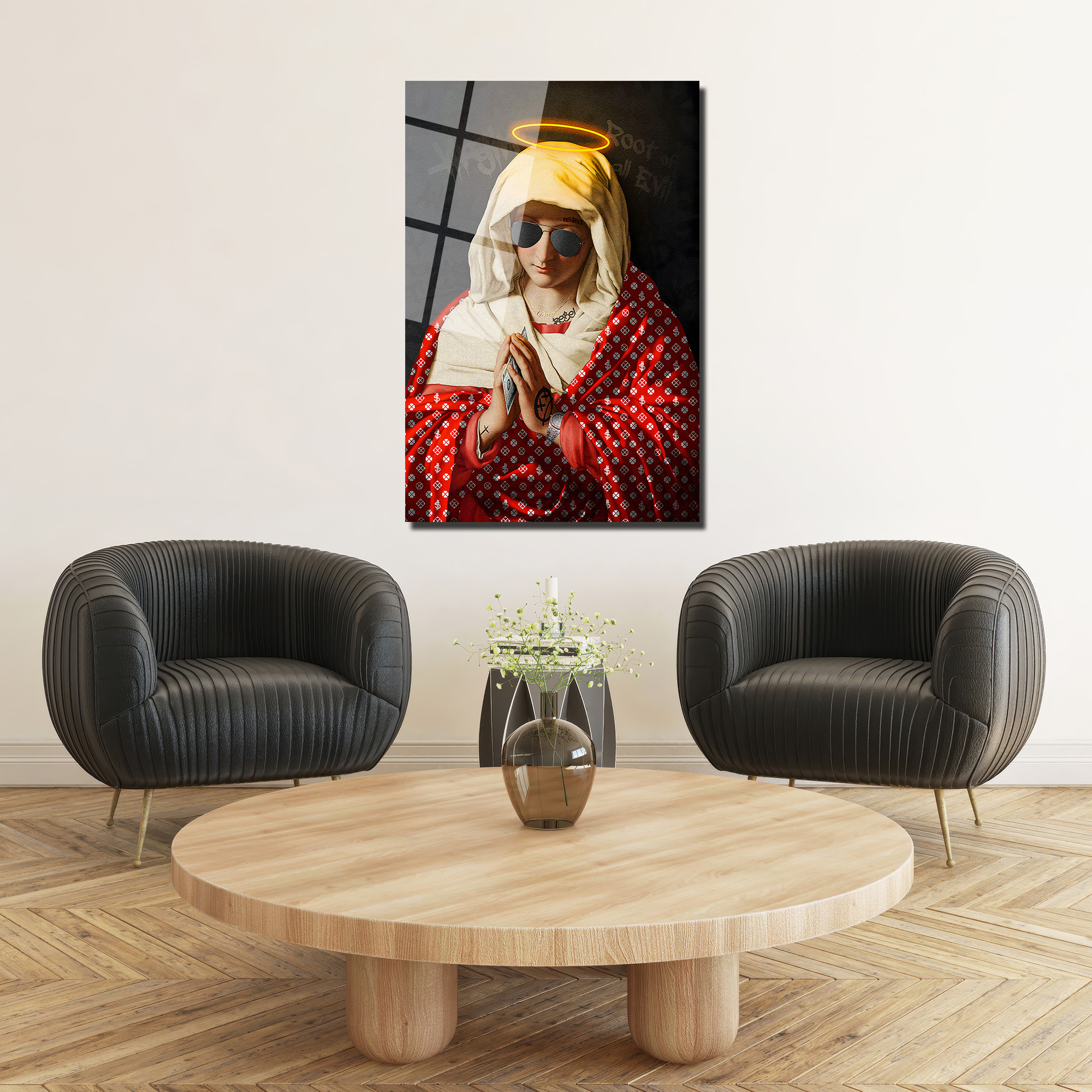 Asi Meryem Ana Pop Art Cam Tablo - Modern Sanat Duvar Dekoru Duvar Dekoru Asi Meryem Ana Pop Art Cam Tablo - Modern Sanat Duvar Dekoru
