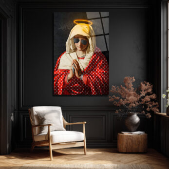 Asi Meryem Ana Pop Art Cam Tablo - Modern Sanat Duvar Dekoru - Glazella Asi Meryem Ana Pop Art Cam Tablo - Modern Sanat Duvar Dekoru - Glazella