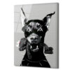 Asi Doberman ve Arkadaşı Modern Cam Tablo Duvar Dekoru Asi Doberman ve Arkadaşı Modern Cam Tablo