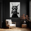 Asi Doberman ve Arkadaşı Modern Cam Tablo Duvar Dekoru Asi Doberman ve Arkadaşı Modern Cam Tablo