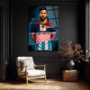 Lionel Messi Efsanesi: Parçalı Formalar Sanat Cam Tablo Duvar Dekoru Lionel Messi Efsanesi: Parçalı Formalar Sanat Cam Tablo