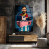 Lionel Messi Efsanesi: Parçalı Formalar Sanat Cam Tablo Duvar Dekoru Lionel Messi Efsanesi: Parçalı Formalar Sanat Cam Tablo