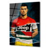 Cristiano Ronaldo Efsanesi Parçalı Forma Cam Tablo Duvar Dekoru Cristiano Ronaldo Efsanesi Parçalı Forma Cam Tablo