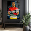 Cristiano Ronaldo Efsanesi Parçalı Forma Cam Tablo Duvar Dekoru Cristiano Ronaldo Efsanesi Parçalı Forma Cam Tablo