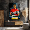 Cristiano Ronaldo Efsanesi Parçalı Forma Cam Tablo Duvar Dekoru Cristiano Ronaldo Efsanesi Parçalı Forma Cam Tablo