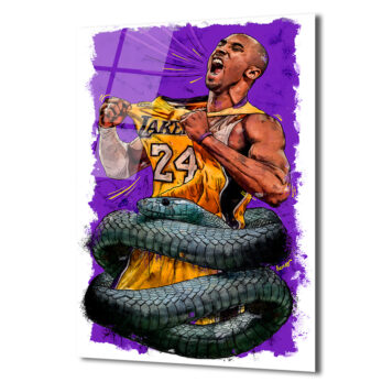 Kobe Bryant Black Mamba Efsanesi Cam Tablo
