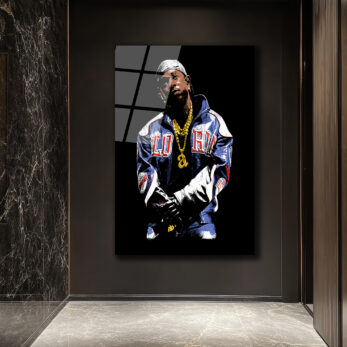 Urban Hip-Hop Tarzı Altın Zincirli Cam Tablo - Glazella Urban Hip-Hop Tarzı Altın Zincirli Cam Tablo - Glazella