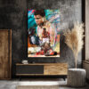 Muhammed Ali Efsanesi Soyut Sanat Cam Tablo Duvar Dekoru Muhammed Ali Efsanesi Soyut Sanat Cam Tablo