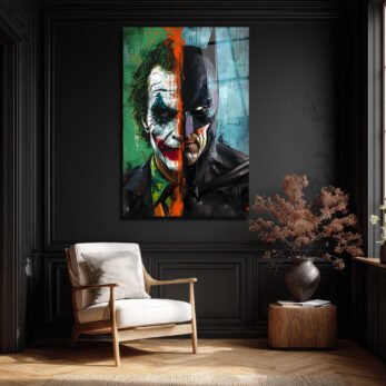 Batman Joker Dengeleyici Güçler Sanatsal Cam Tablo - Glazella Batman Joker Dengeleyici Güçler Sanatsal Cam Tablo - Glazella