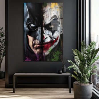 Batman ve Joker Düellosu Sanatsal Cam Tablo - Glazella Batman ve Joker Düellosu Sanatsal Cam Tablo - Glazella
