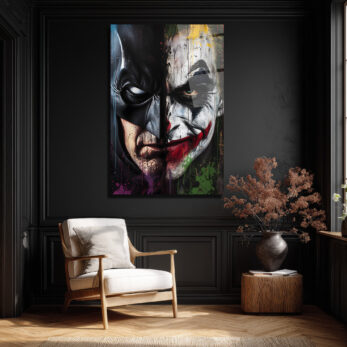 Batman ve Joker Düellosu Sanatsal Cam Tablo - Glazella Batman ve Joker Düellosu Sanatsal Cam Tablo - Glazella